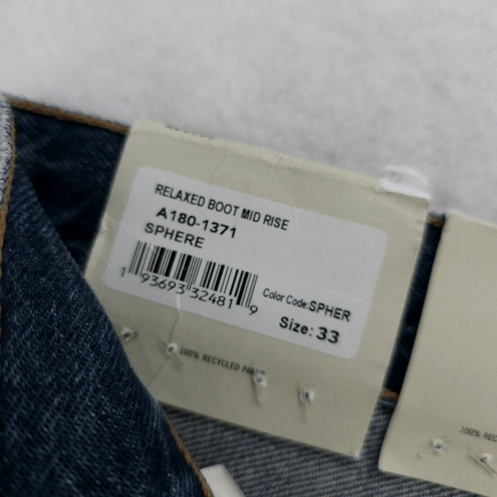 AGOLDE Relaxed 100% Organic Denim Bootcut Midrise Sphere Wash Sz 33 NWT - Picture 10 of 12